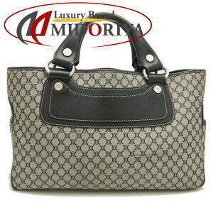 Celine Boogie Bag handbag gray black canvas leather